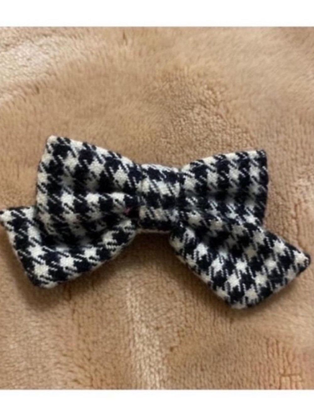 Gymboree Black and White Houndstooth Bow Hair Clip